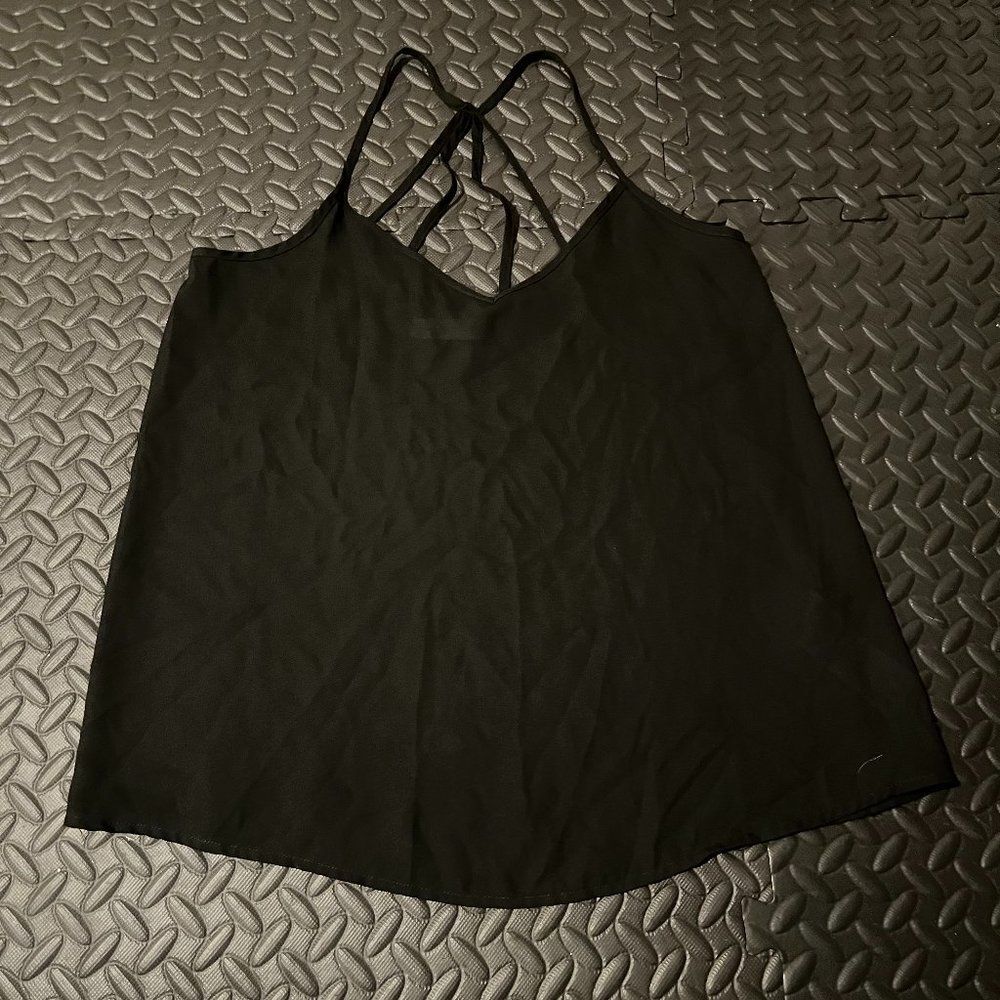 Abercrombie & Fitch Black silk tank top S